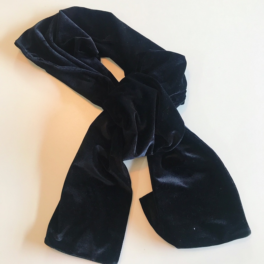 Quality Black Velvet Scarf for Classy Date Night